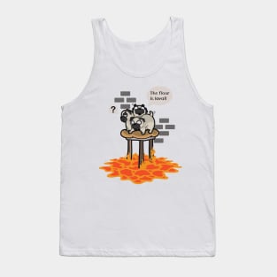 Never Grow Up Shirt Floor Is Lava TShirt Dog Funny Pug Comic Tank Top